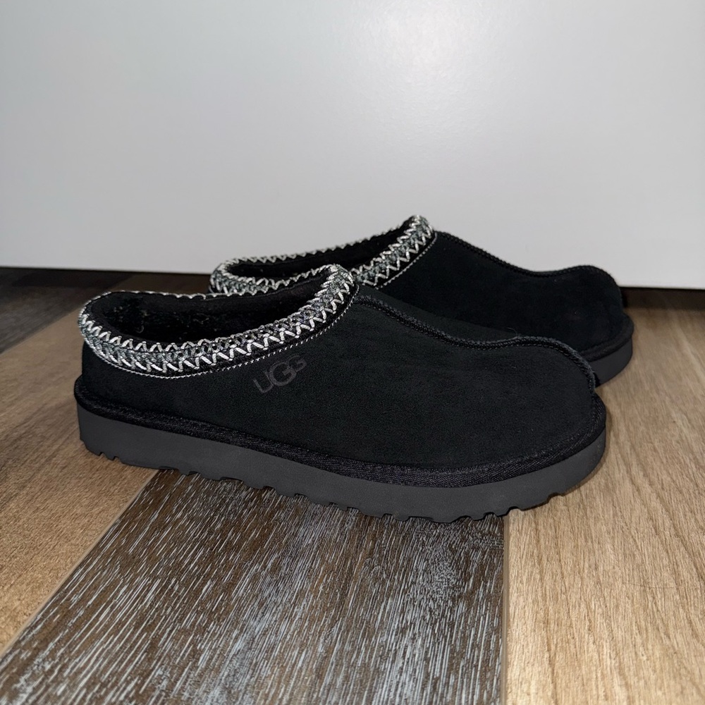 UGG Black Suede Slip-On Shoes